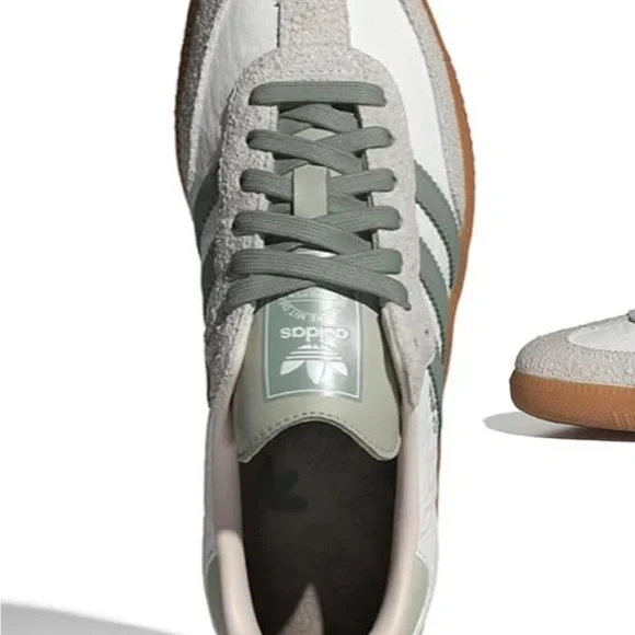 Adidas Samba Sneakers in Silver Green & Putty Mauve - Picture 11 of 11